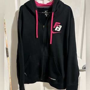 Nike Black Hoodie with Pink Details